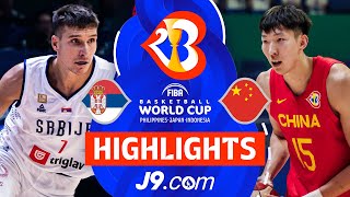 Serbia 🇷🇸 vs China 🇨🇳  J9 Highlights  FIBA Basketball World Cup 2023 [upl. by Neelrihs541]