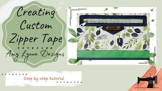 Creating Custom Zipper Tape [upl. by Harbot]