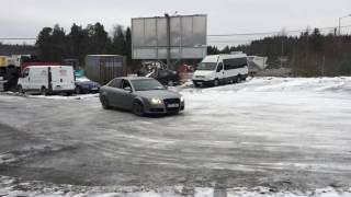 Donuts on snow  A4B7 Quattro [upl. by Jemy798]