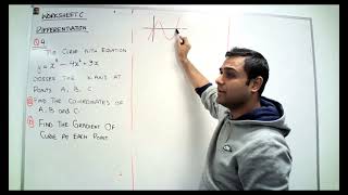 Differentiation  Finding the Gradient of Curve at Certain Point [upl. by Ahsemed770]