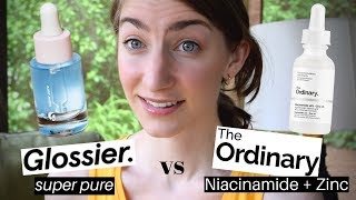 Glossier Super Pure vs The Ordinary Niacinamide  Zinc [upl. by Tedmund]