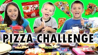 PIZZA CHALLENGE w Tabasco Hot Sauce Jelly Beans FUNnel V Family Fun [upl. by Sandeep569]