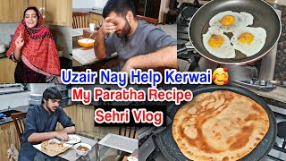 Sehri🌙Vlog 5 Minutes Main Parathay kaysay banati hon  Easy Cooking Tips Aur Ramazan ki Barkatain [upl. by Eppesiug466]