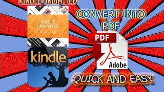 How to Convert most 📱💻 KINDLE EBOOKS into PDF Format 📚📖 [upl. by Idorb]