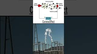 Corona Effect in Electrical High Transmission Line shorts electricalengineering [upl. by Gwenneth535]