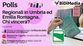 Regionali in Umbria e in Emilia Romagna chi vincerà  Polls [upl. by Lebasy]