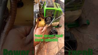 How to repair recoil starter recoil spring out for repair Brush cutter power sprayer brushcutter [upl. by Magocsi]