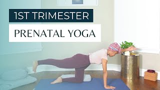 Prenatal Yoga for the First Trimester  Pregnancy Yoga for Beginners  Early Pregnancy Yoga Sequence [upl. by Mcguire]