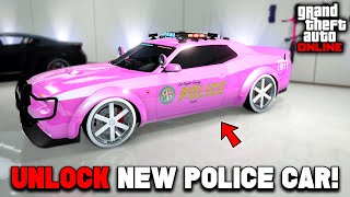 How To UNLOCK The NEW Gauntlet Interceptor Police Car In GTA 5 Online [upl. by Gnilrad]