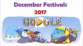 December global festivities  google doodle today [upl. by Ynamrej]