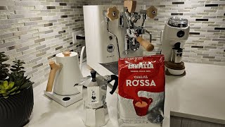 Lelit Bianca V3 in White Unboxing  Making coffee in the Moka Pot  Lavazza Rossa in the Moka Pot [upl. by Ynneg251]