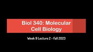 CSULB Biol 340 Fall 2023  Week 9 Lecture 2 [upl. by Assinna]