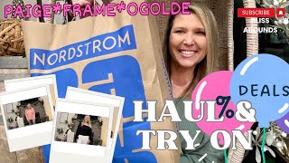 ULTIMATE FASHION HAUL amp TRY ON HUGE NORDSTROM RACK HAUL with DESIGNER DENIM FRAME PAIGE AGOLDE🥰 [upl. by Octavia]