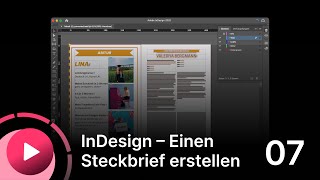 Abizeitung  Abibuch InDesign Tutorial quotEinen Steckbrief erstellenquot  Teil 07 [upl. by Trebleda150]