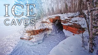 Apostle Islands ICE CAVES ❄ Bayfield Peninsula Wisconsin [upl. by Terrilyn]