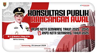 KONSULTASI PUBLIK RANCANGAN AWAL RPJPD amp RKPD KOTA SEMARANG [upl. by Reidar]