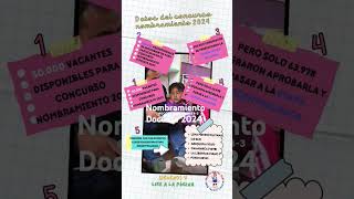 Concurso de nombramiento docente 2024 e ingreso a la CPM educacion maestro nombramientodocente [upl. by Jerri]