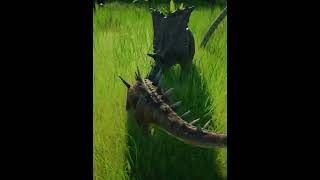 Chasmosaurus VS Chungkingosaurus  Jurassic World Evolution 2 shorts [upl. by Cassandra]