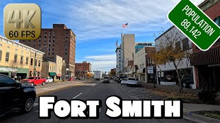 Driving Around Fort Smith Arkansas in 4k Video [upl. by Naujd]