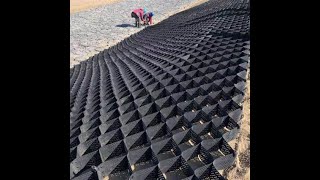 50 300 HDPE geocell for slope protection construction [upl. by Ennirok]