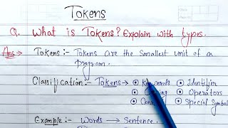 Tokens in C in hindi  types of tokens Keywords identifier strings operators constants etc [upl. by Cogswell]