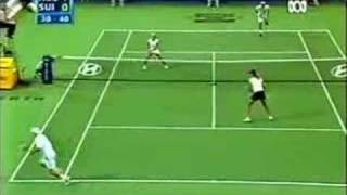 Federer amp Mirka vs Hewitt amp Molik  part 2 [upl. by Pravit]