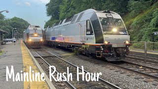 NJT PM Rush At HoHoKus Station 8723 [upl. by Nennarb]