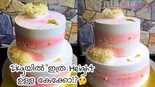 2kgയിൽ നല്ല Height ഉള്ള Tier Cake ഉണ്ടാക്കിയാലോ🎂2kg 2 Tier Cake Recipe Malayalam🎂Sanus World [upl. by Okorih498]