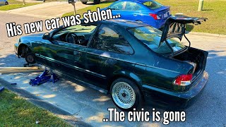 The Clapped Civic already got STOLEN…not clickbait [upl. by Essyle]