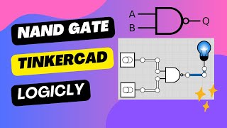 NAND Logic Gate with 74HC00  Tinkercad amp Logicly Tutorial [upl. by Assirolc832]