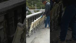 Demolding process of railing pouring mortar [upl. by Yetsirhc604]