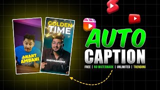 Auto Caption Generator For Video  Free Hindi Auto Caption Kaise Generate Kare [upl. by Orteip]