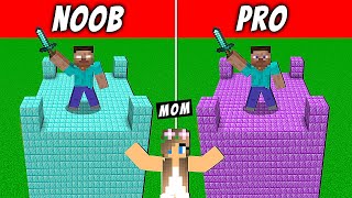 Minecraft NOOB vs PRO HEROBRINE SAFEST SECURITY TOWER BUILD CHALLENGE [upl. by Eneg]