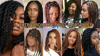 Extraordinary twist hairstyles for elegant ladies  Twist braids hairstyles 2024  Twists hairstyles [upl. by Bromley]