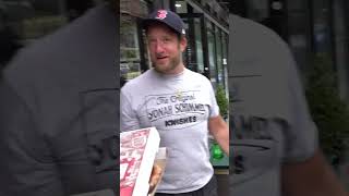 Dave Portnoy Gets Shown Up By Fan During Pizza Review [upl. by Swayder]