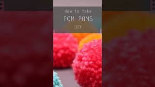 DIY Perfect Mini Pom Poms with Yarn 🧶 Easy Crafty Tutorial Shorts [upl. by Anitnauq]