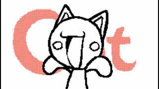 Flipnote HatenaCat Flushing a Toilet  By Cookiez [upl. by Parnell]