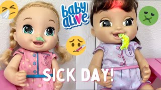 Baby Alive Lulu Achoo Doll and Isabella Are Sick  Sick Day Routine 🤒 [upl. by Alonzo797]