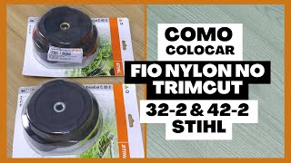 TROCANDO FIO NYLON DO CARRETEL TRIMCUT 322 amp 422 STIHL [upl. by Nohsid]