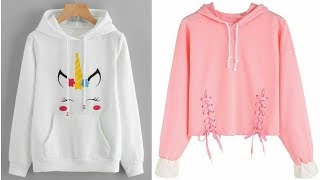 Latest amp Trendy Designer Hoodies Collection For Teenage Girls  Best Hoodies Design Collection 2018 [upl. by Beverlie]