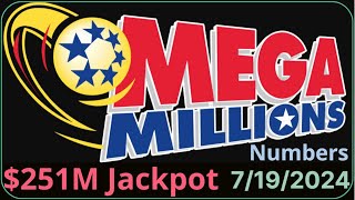 Mega Millions Winning Numbers 19 July 2024 Today Mega Millions Drawing Result Friday 7192024 [upl. by Elleivad]