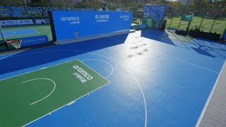 Aramco unveils basketball courts Launching quotShoot for the futurequot court revamp project [upl. by Gnanmos]