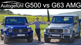 Mercedes GClass G550 500 vs G63 AMG FULL REVIEW comparison test GClass GKlasse 2019  Autogefühl [upl. by Nadabb]