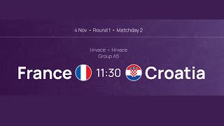 FIFA Womans U17 QUALIFICATIONS FOR EURO 2025 FRANCE vs CROATIA 4 NOV 2024 1130 h [upl. by Ydnat798]