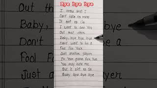 Bye Bye Bye Deadpool shorts lyrics [upl. by Naldo984]