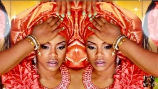 AsoebiBella How To Tie Simple Gele [upl. by Ahsirpac]