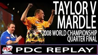 PDC Replay  Phil Taylor v Wayne Mardle World Championship Quarter Final 2008 [upl. by Robinett]