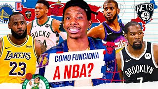 COMO FUNCIONA A NBA TEMPORADA REGULAR CONFERÊNCIAS E PLAYOFFS  DICIONÁRIO NBA 1 [upl. by Aderfla]