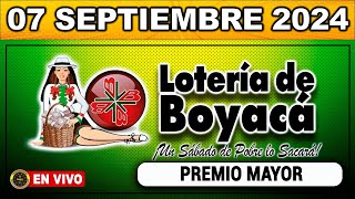 Resultado LOTERIA DE BOYACA SÁBADO 07 de septiembre 2024 loteria loteríadeboyacá [upl. by Nomla]