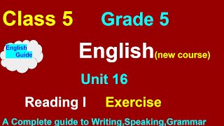 Class 5 English unit 16exercisegrade 5 English unit 16English 5 chapter 16new course [upl. by Lichter]